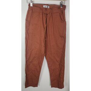 Benin Women's Sz. 4 Brown Elastic Waistband Side Pocket Pants